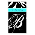 Animal Business Card Zebra Beauty Salon Blue business cards