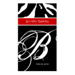 Animal Business Card Zebra Beauty Salon Red