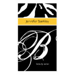 Animal Business Card Zebra Beauty Salon Yellow business cards