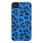Animal Cheetah leopard spots cat blue fur print ph iPhone 4 Case-Mate Cases