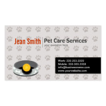 Animal Footprints Dog Care business card