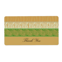 Animal Fur Print Label