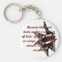 Animal Heart Key Ring Keychains