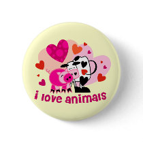 Animal Love Pinback Buttons