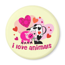 Animal Love Refrigerator Magnets