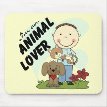 Animal Lover Boy T-shirts and Gifts Mouse Pad