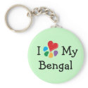 Animal Lover_I Heart My Bengal keychains