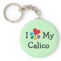 Animal Lover_I Heart My Calico keychains