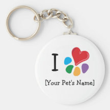 Animal Lover_I Heart template Keychains