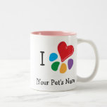 Animal Lover_I Heart template two-tone Coffee Mug