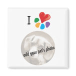Animal Lover_I Heart your pet's photo template Magnets