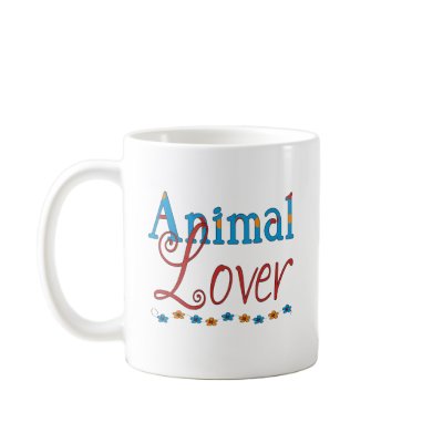 Animal Lover (red/blue) Mug by MishMoshTees
