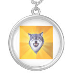 Animal Meme de conseil de loup de courage Collier Personnalisé