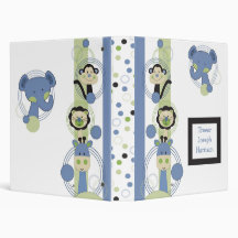 Animal Park Baby Photo Album Personalized 3 Ring Binder
