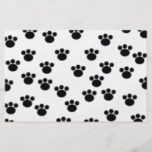 Animal Paw Print Pattern. Black and White. Personalized Flyer