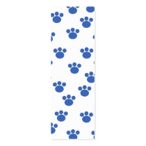 Animal Paw Print Pattern. Blue and White. Business Card Template