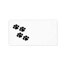 Animal Paw Prints Address Labels
