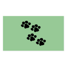 Animal Paw Prints Business Card Templates