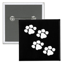Animal Paw Prints Buttons