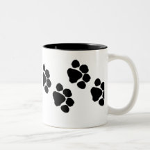 Animal Paw Prints Coffee Mugs