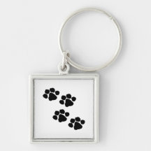 Animal Paw Prints Key Chain