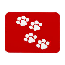 Animal Paw Prints Rectangle Magnets