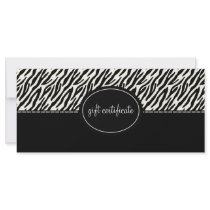 Animal Print Boutique Style Gift Certificates Full Color Rack Card