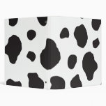 Animal Print Fur Skin Cow White, Black Binders