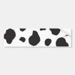 Animal Print Fur Skin Cow White, Black Bumper Sticker
