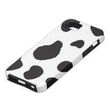 Animal Print Fur Skin Cow White, Black iPhone 5 Cases