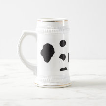 Animal Print Fur Skin Cow White, Black Coffee Mug