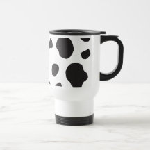 Animal Print Fur Skin Cow White, Black Mugs