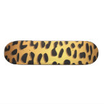 Animal Print Fur Skin Wild Cheetah Black Yellow Skate Board Decks