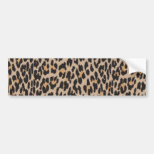 Animal Print Fur Skin Wild Leopard Brown Black Bumper Stickers