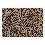 Animal Print Fur Skin Wild Leopard Brown Black Greeting Card