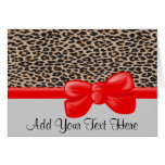 Animal Print Fur Skin Wild Leopard Brown Black Greeting Cards