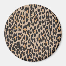 Animal Print Fur Skin Wild Leopard Brown Black Magnets
