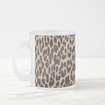 Animal Print Fur Skin Wild Leopard Brown Black Coffee Mugs