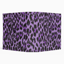 Animal Print Fur Skin Wild Leopard Purple Black Vinyl Binders