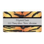 Animal Print Fur Skin Wild Tiger Black Yellow Shipping Labels