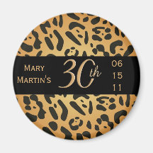 Animal Print Magnet - 30th Birthday