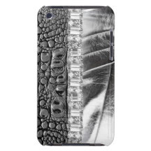 Animal Print Metallic Leather Rhinestone iPod Case Barely There iPod Cover
