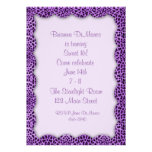 Animal Print Purple Invitation