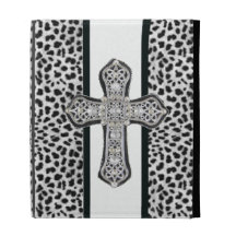 Animal Print Rhinestone Cross Caseable iPad Folio iPad Cases
