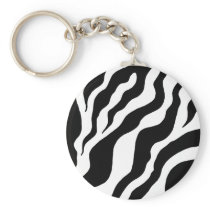 Animal Print Zebra  Keychain