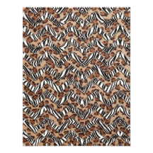 Animal Print Zig Zags Personalized Invitation