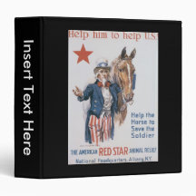 Animal Relief World War II Vinyl Binders