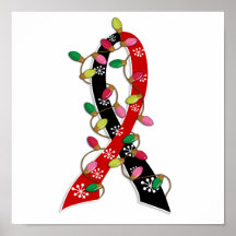 Animal Rescue Christmas Lights Ribbon Poster