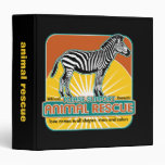 Animal Rescue Zebra Binders