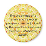 animal rights quote - Mahatma Gandhi Fridge Magnet